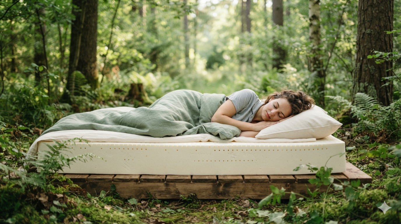 Couple sleeping peacefully on a Bedronic mattress